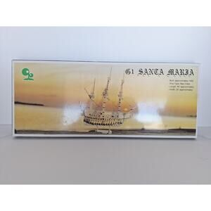 Santa Maria Wood Model Ship Kit #61 – Nao Class 1492 Replica Unassembled Vintage
